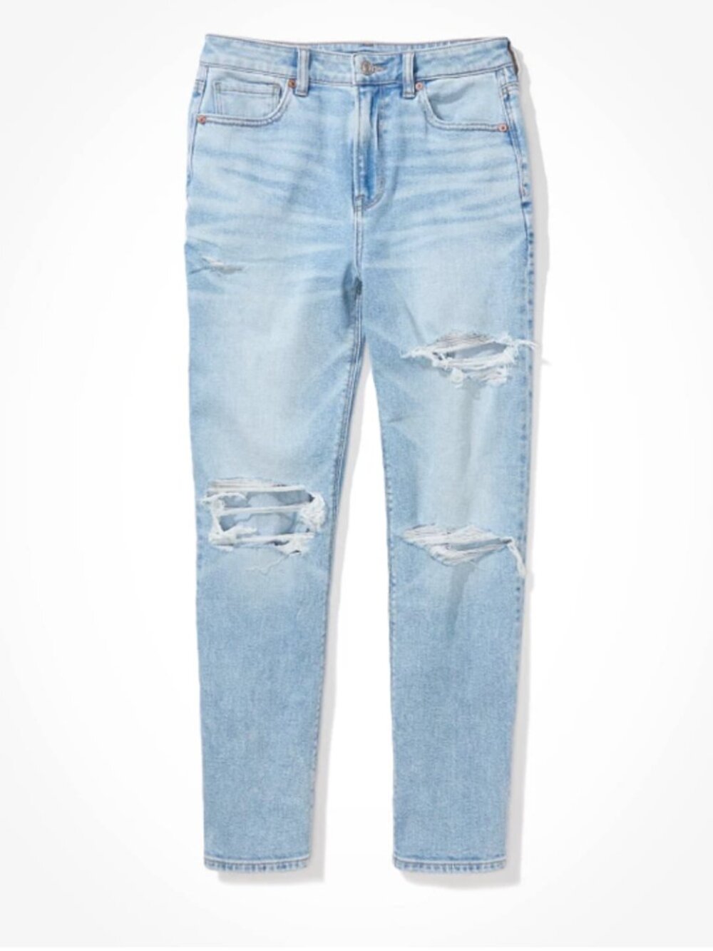AE Stretch Ripped Mom Straight Jean
